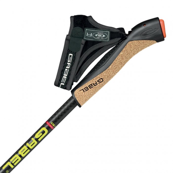 Палки для скандинавської ходьби Gabel FX-75 Snake Carbon 130 см карбонові з Dual Spike легкі