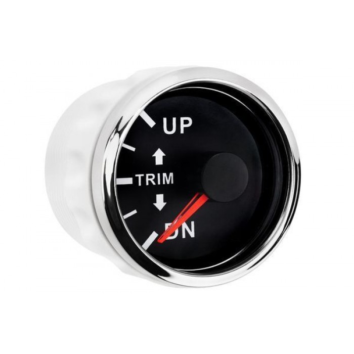 Датчик трима судовой для лодки и катера I GAUGE 52MM черный LED дисплей хромированная рамка аналоговый
