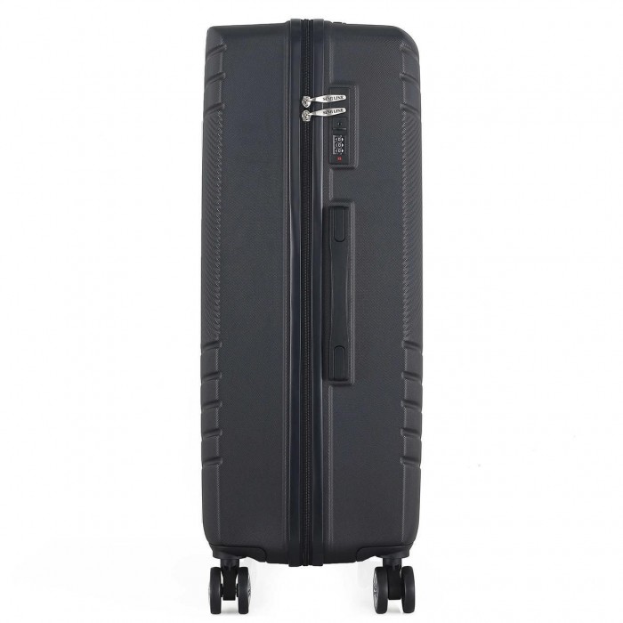 Чемодан Semi Line 28" L Чорний T5789-3 - жорсткий ABS-пластик 104 л з кодовим замком та 4 обертовими колесами