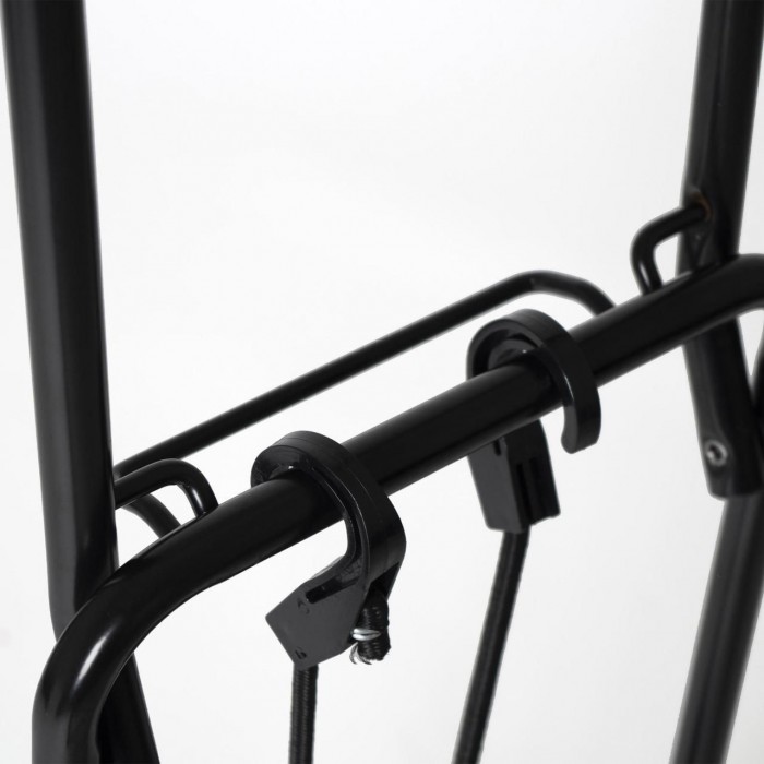 Господарська візок Bo-Camp Luggage Trolley складана 35 кг чорна з колесами 14 см і стяжним ременем