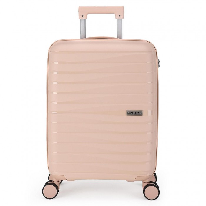 Чемодан Semi Line 20" S Бежевый T5795-1 полипропилен 34 л 4 колеса кодовый замок для ручной клади