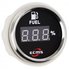 Цифровой датчик топлива ECMS CEF2-BS-240-33 52мм черный 801-00038 СЕРИЯ ЭКОНОМ 12V оранжевый дисплей хромиров