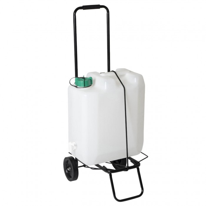 Господарська візок Bo-Camp Luggage Trolley складана 35 кг чорна з колесами 14 см і стяжним ременем