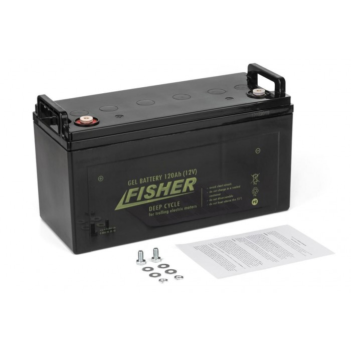 Гелевый аккумулятор 120 Ah Fisher 12 V для лодочных электромоторов 120AH gel