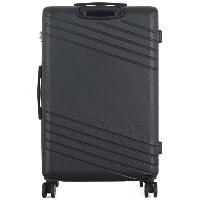 Чемодан Semi Line 28" L Чорний T5789-3 - жорсткий ABS-пластик 104 л з кодовим замком та 4 обертовими колесами