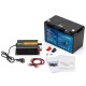 Літій ферумний LiFePO4 акумулятор 12 V 100 AH + PRC-1230 з нагрівачем та дисплеєм Weekender + зарядка на 30А