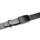 Чоловічий шкіряний ремінь Semi Line Black P8233-0 S шириною 3.3 см, чорна пряжка, для талії 83-92 см, стильний