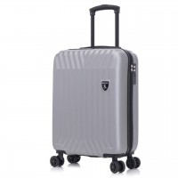 Чемодан Semi Line 20" S Серый T5857-1 для ручной клади легкий ABS-пластик 4 вращающихся колеса с кодовым замк