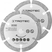 Алмазный отрезной диск Trotec 2 Diamond 89х10х1.8 2 шт для мини-циркулярной пилы 6 сегментов для камня и
