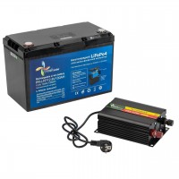 Літій ферумний LiFePO4 акумулятор 12 V 100 AH + PRC-1230 з нагрівачем та дисплеєм Weekender + зарядка на 30А
