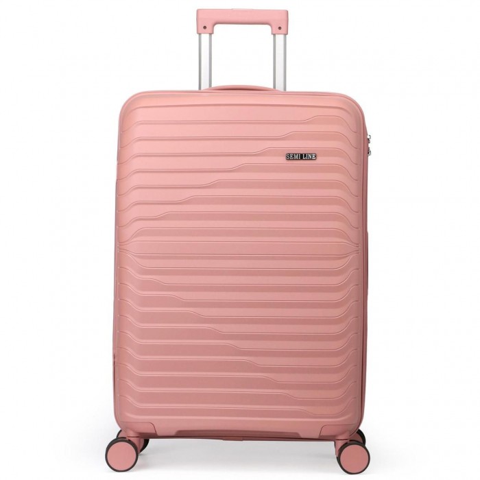 Чемодан Semi Line 20" S Розовый T5779-1 полипропилен 4 колеса кодовый замок ручная кладь 34 л