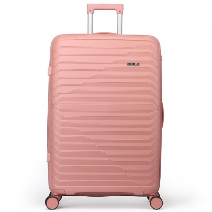 Чемодан Semi Line 28" L Розовый T5779-3 полипропиленовый 4 колеса кодовый замок 89 л легкий и прочный для