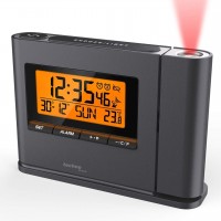 Проекционные часы Technoline WT519 Антрацит с будильником, термометром и проекцией времени на потолок