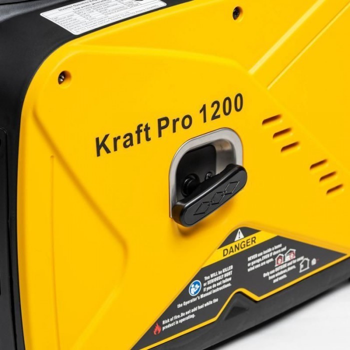 Бензиновий інверторний генератор Ренджер Kraft Pro 1.1 кВт 1200 RA 7752 для дачі з чистим синусоїдальним виходом.