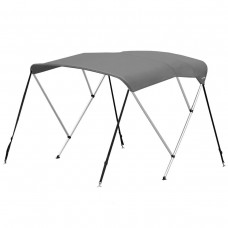 Тент для лодки OS ПВХ Bimini Top 3 изгиба 1.5-1.7 м серый каркас из нержавеющей стали плотность 310 г/м²