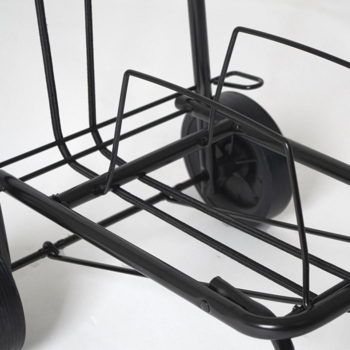 Господарська візок Bo-Camp Luggage Trolley складана 35 кг чорна з колесами 14 см і стяжним ременем