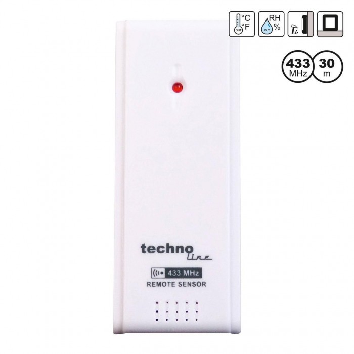 Датчик Technoline TX960 для метеостанцій WS9767 та WS6870 білий, вимірювання температури від -40°C до +60°C