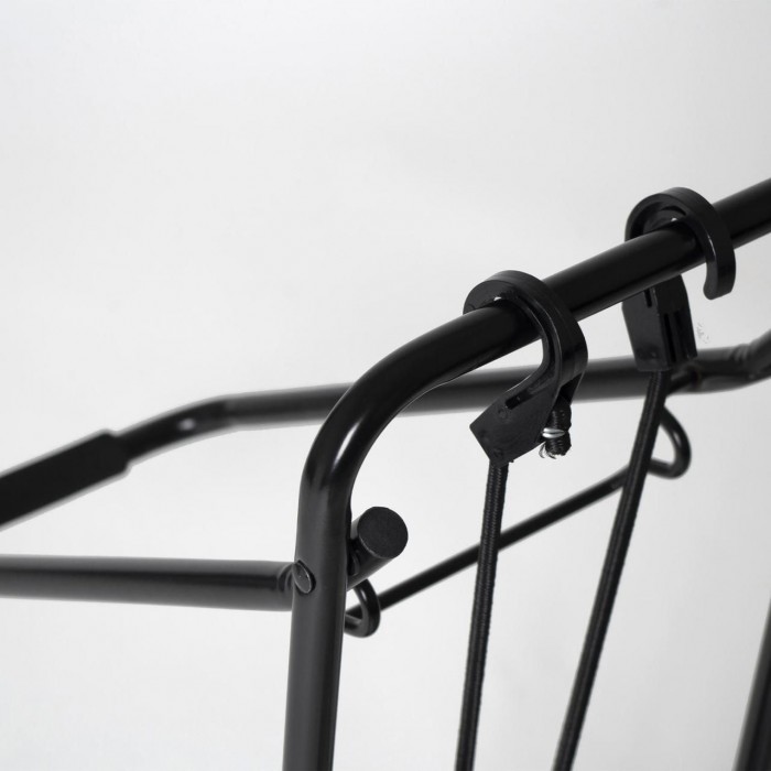 Господарська візок Bo-Camp Luggage Trolley складана 35 кг чорна з колесами 14 см і стяжним ременем