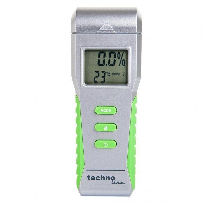 Влагомер Technoline WZ1300 Серебристый/Зеленый для определения влажности и температуры 6 типов материалов с в