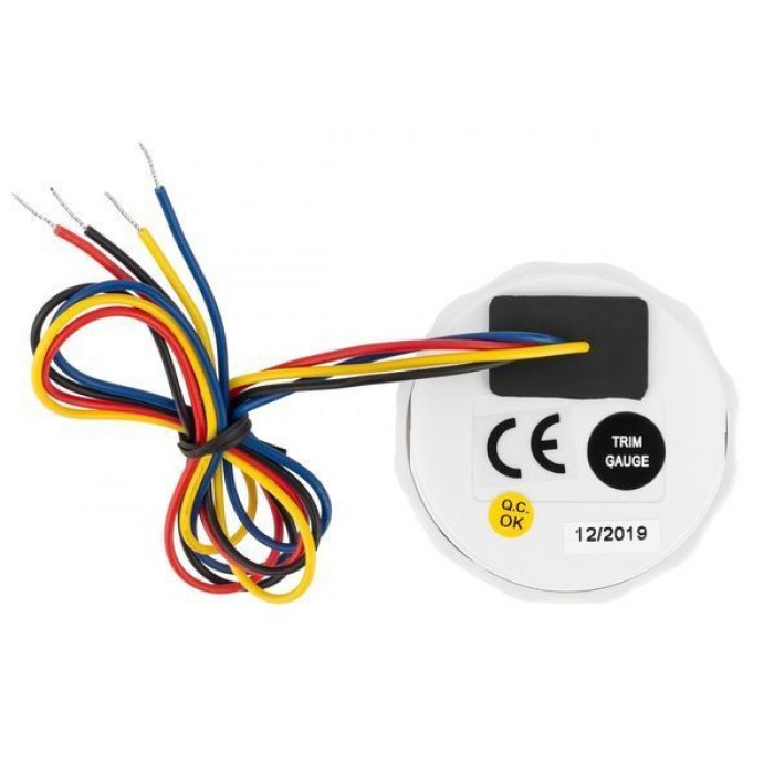 Датчик трима судовой для лодки и катера I GAUGE 52MM черный LED дисплей хромированная рамка аналоговый