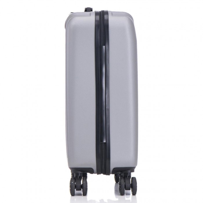 Чемодан Semi Line 20" S Серый T5857-1 для ручной клади легкий ABS-пластик 4 вращающихся колеса с кодовым замк