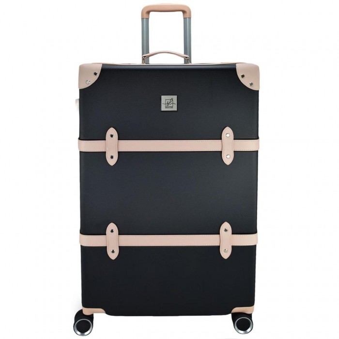 Чемодан Semi Line 28" L Черный/Розовый Крем T5671-4 большой 96.5 л из ABS-пластика с кодовым замком и 4 колес