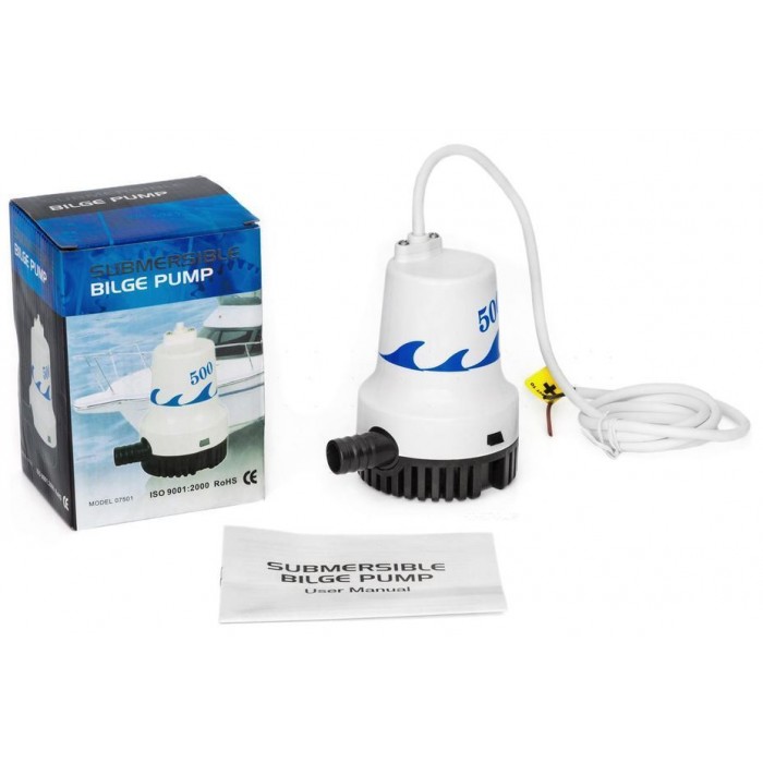 Помпа 500GPH 12V WW-07501 для лодки и катера трюмная производительность 31.8 л/мин высота подъема 4.5 м