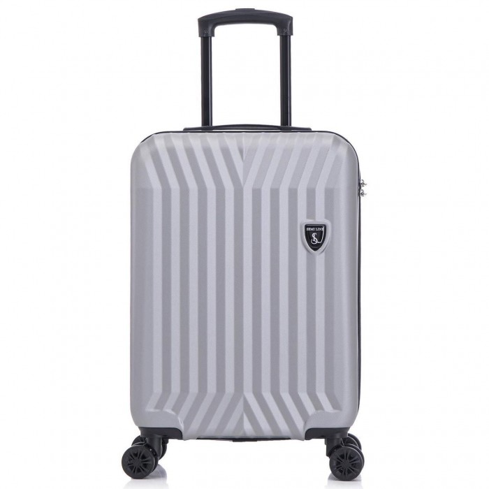 Чемодан Semi Line 20" S Серый T5857-1 для ручной клади легкий ABS-пластик 4 вращающихся колеса с кодовым замк