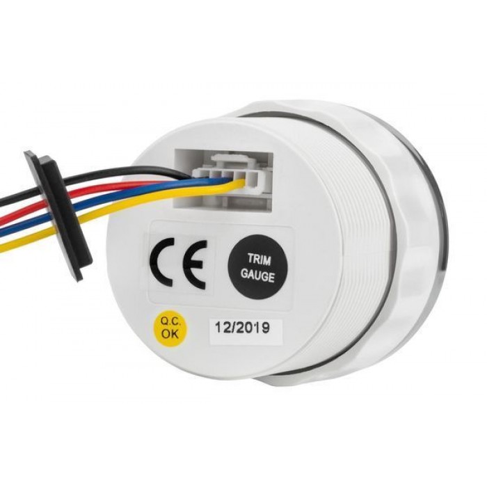 Датчик трима судовой для лодки и катера I GAUGE 52MM черный LED дисплей хромированная рамка аналоговый