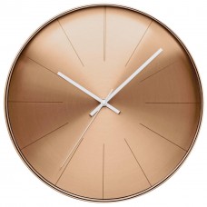 Настенные часы Technoline WT2410 Bronze 380 мм бесшумные кварцевые с бронзовым циферблатом для спальни