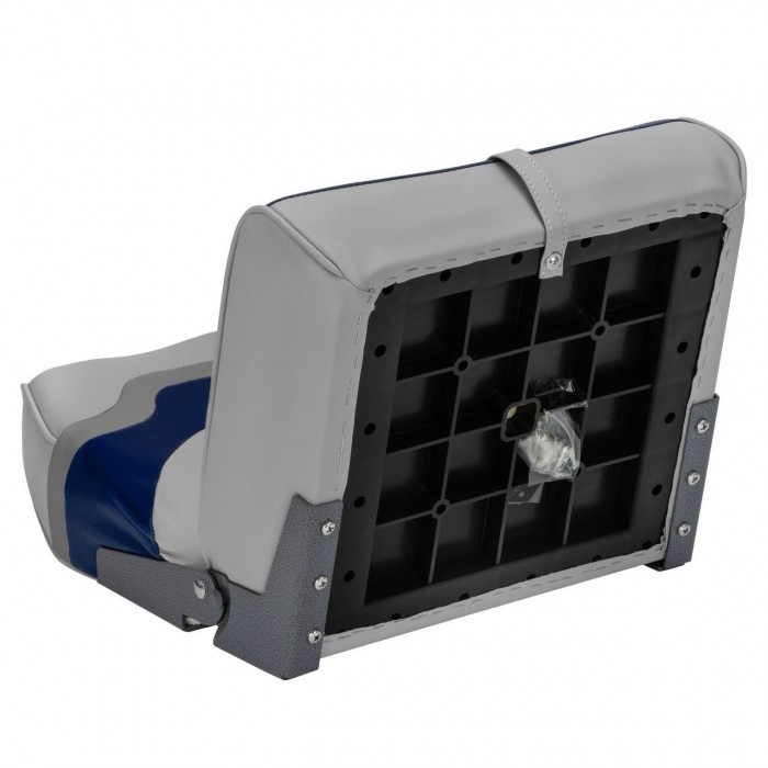 Сиденье для лодки и катера RYE PREMIUM HM40-10202 24″ X 15.5″ X 16″ серо-синее складное из морского винила с