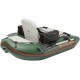 Надувная лодка Колибри K-180F гребная одноместная с пайолом AirDeck, грузоподъемность 200 кг, цвет зелёный