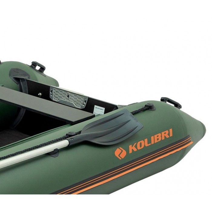 Колібрі КМ-360Д (Kolibri KM-360D Профі) зелений моторний кільовий надувний човен + алюмінієвий пайол