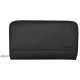 Жіночий гаманець Semi Line Black 3051-7 зі штучної шкіри Saffiano, 14 слотів для карт, 2 відділення для
