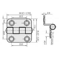 Петля судовая для лодки и катера Offset 35x35x10mm HF05-020 новая тип - петли прочная конструкция для