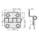 Петля судовая для лодки и катера Offset 35x35x10mm HF05-020 новая тип - петли прочная конструкция для