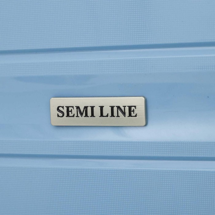 Чемодан Semi Line 26" M Синій T5616-2 поліпропілен 61 л 4 колеса кодовий замок легкий для поїздок