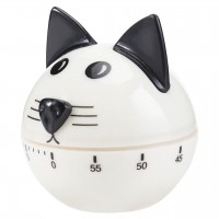 Кухонний таймер Moller 601007 Cat White - механічний до 60 хвилин білий без батарейок, 5 років гарантії