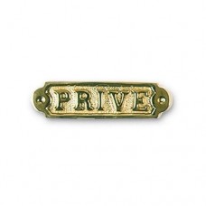 Табличка “Prive” латунна Azur Marine для встановлення на двері приміщення або каюти, Італія, новий стан