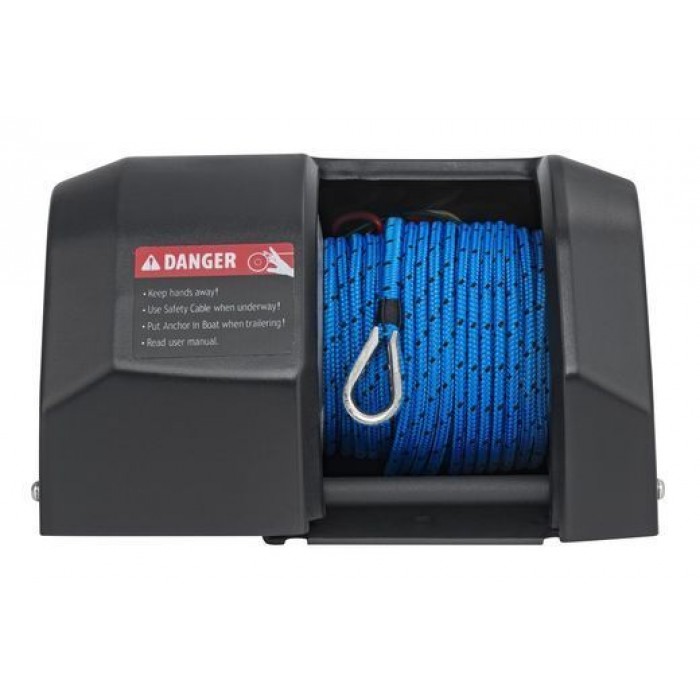 Лебедка якорная AutoTRAC Fishman 25 с пультом д/у управления для лодки и катера 12V трос 30.5 м