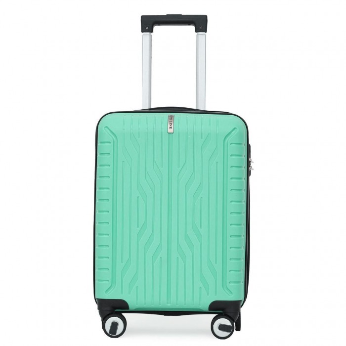 Чемодан Semi Line 19" S Морська зелень T5612-1 з 4 колесами та кодовим замком для ручної поклажі, поліпропілен, 36 л