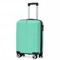 Чемодан Semi Line 19" S Морська зелень T5612-1 з 4 колесами та кодовим замком для ручної поклажі, поліпропілен, 36 л