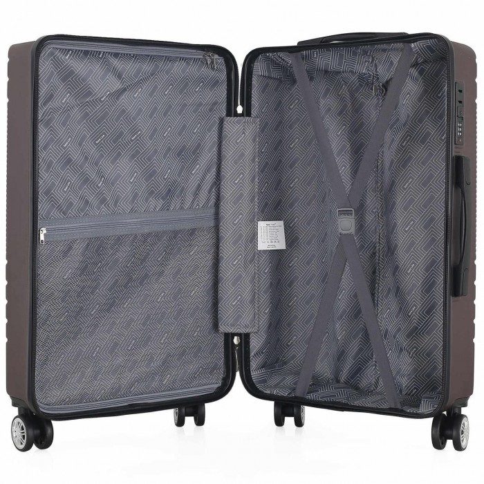 Чемодан Semi Line 24" (M) Коричневый (T5788-2) - Средний 61 л из ABS-пластика, 4 колеса, кодовый замок