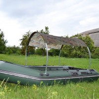 Тент на надувную лодку из ПВХ TENT C от BVS складной каркас для лодок 240-300 см с ветрозащитой и
