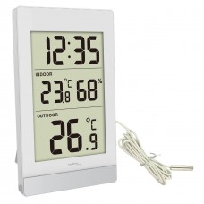 Термогигрометр Технолайн WS7039 Белый с будильником и внешним сенсором indoor/outdoor диапазон -50° до
