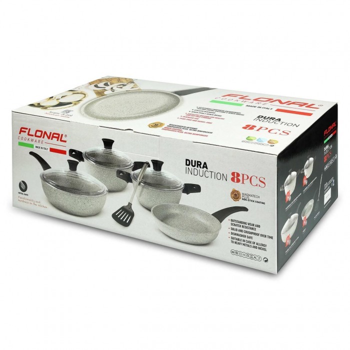 Набор cookware Flonal Dura Induction 8 предметов DUISET08PZ с антипригарным покрытием Magma-Tech Plus для