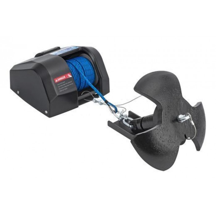 Лебедка якорная AutoTRAC Fishman 25 с пультом д/у управления для лодки и катера 12V трос 30.5 м