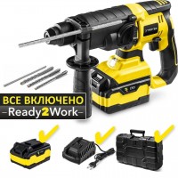 Аккумуляторный перфоратор Trotec PRDS 20-20V с батареей 20В 4А·ч удар 2 Дж реверс кейс LED подсветка