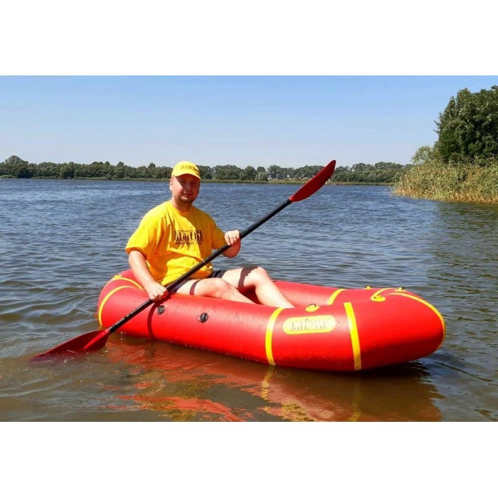 Пакрафт для рафтинга Ладья ЛП-245 Комфорт для бурной воды с водоотливами легкий 8 кг красный 250 кг 245 см
