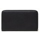 Жіночий гаманець Semi Line Black 3051-7 зі штучної шкіри Saffiano, 14 слотів для карт, 2 відділення для
